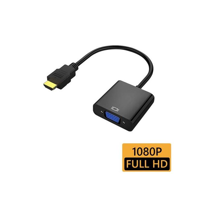HDMI-compatible To VGA Adapter Converter Cable With 3.5mm Audio Cable HD 1080P HDMI Male To VGA Famale Digital Analog Converter for Laptop PC TV