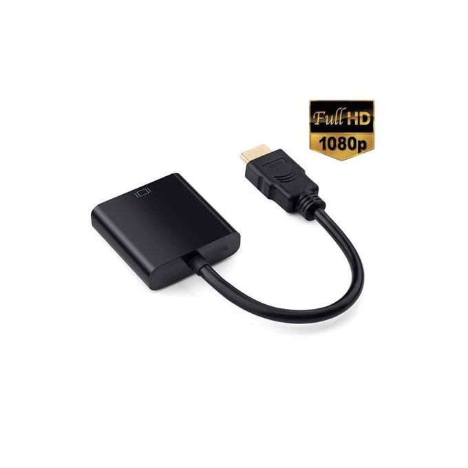 HDMI-compatible To VGA Adapter Converter Cable With 3.5mm Audio Cable HD 1080P HDMI Male To VGA Famale Digital Analog Converter for Laptop PC TV