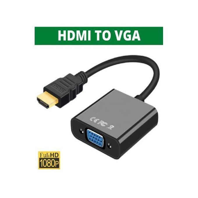 HDMI-compatible To VGA Adapter Converter Cable With 3.5mm Audio Cable HD 1080P HDMI Male To VGA Famale Digital Analog Converter for Laptop PC TV