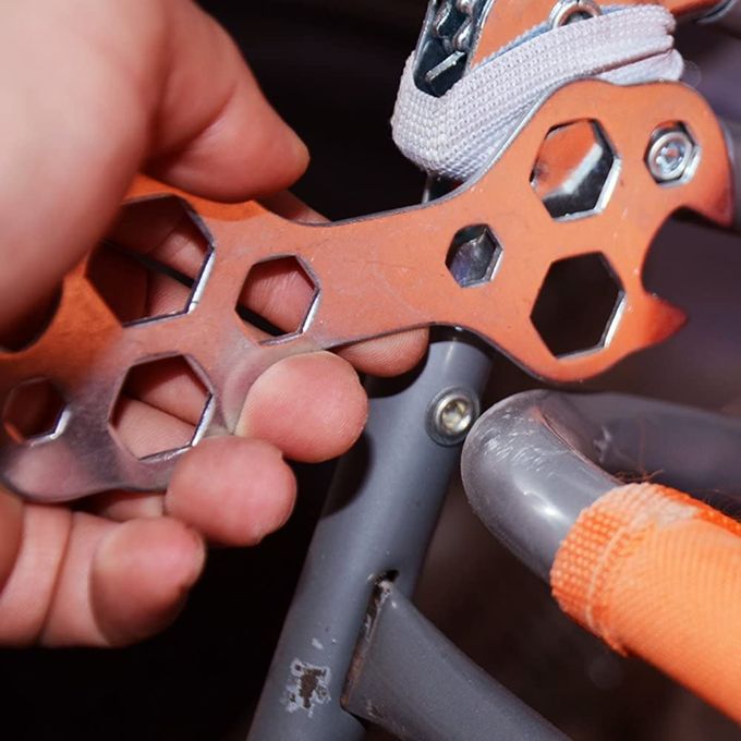 Bicycle Repair Spanner Wrench Tool  Multi Functional Flower Shaped Wrench Hexagonal Wrench