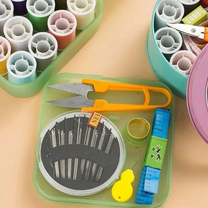 Portable 72-Piece Sewing Kit with Case – Travel, Home & School CBC Hand Sewing Supplies