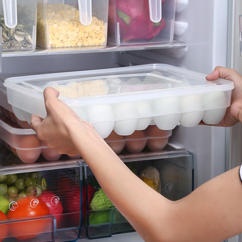 *🎖️(34 eggs) 34pc Egg tray storage container with lid