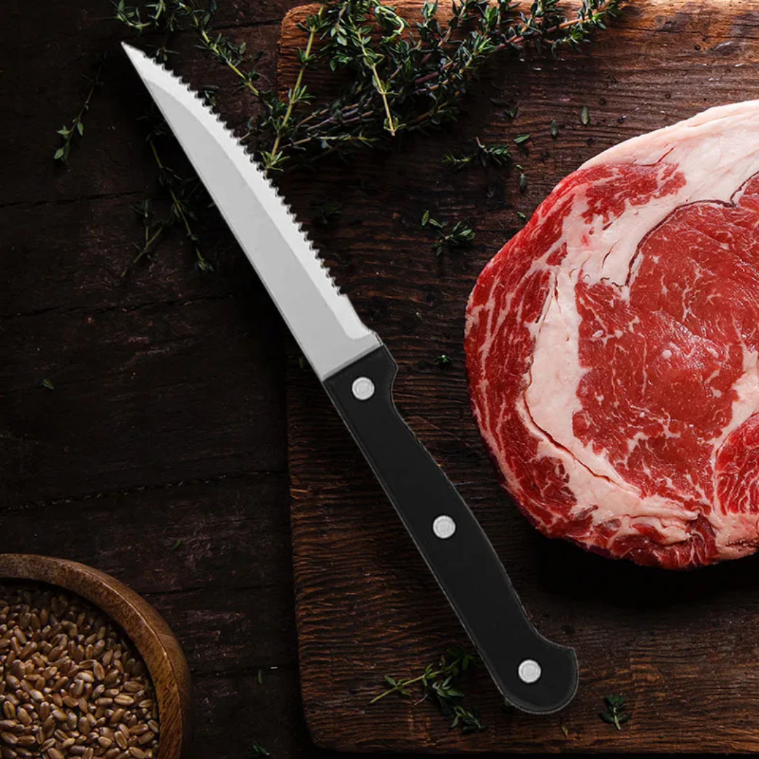 6pcs Stainless Steel Serrated Steak Knife for cutting Fruits, Butter spread ,Meat
