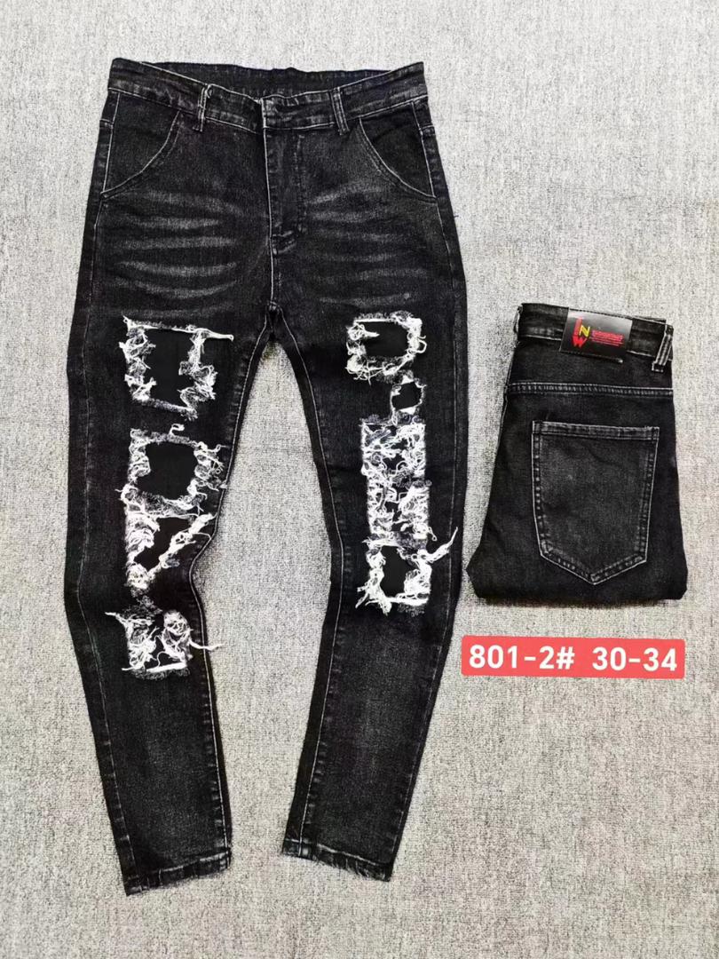 Black Jeans for Men-Ripped/Ragged (Slim fit). Size 30.
