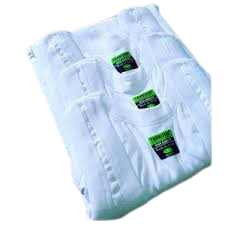 6 Pcs Men’s White Cotton Vests–Soft, Breathable & Durable. All White. Heavy Cotton Vests.
