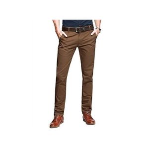 Khaki Trousers For Men-Slim Fit. Soft Khaki. Stretchy & Comfortable. Sizes: 30-40.
