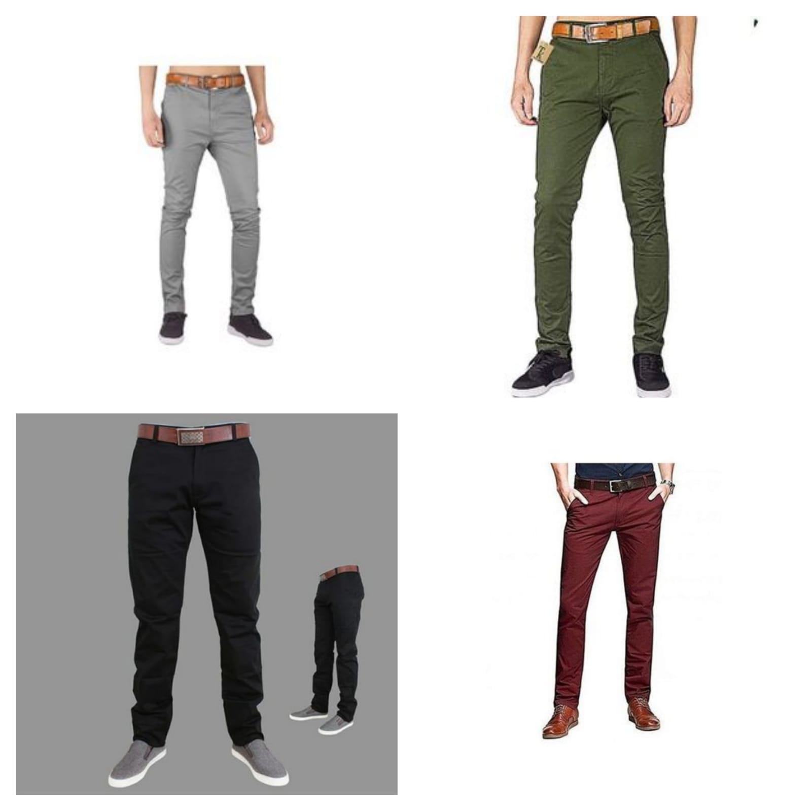 Khaki Trousers For Men-Slim Fit. Soft Khaki. Stretchy & Comfortable. Sizes: 30-40.