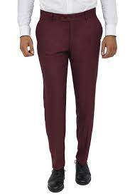 Official Trousers For Men (Maroon)-Slim Fit. Stretchy & Comfortable. Sizes: 30-36.