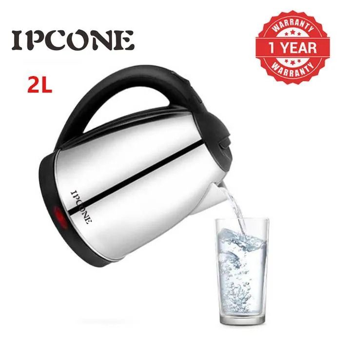 IPCONE 2L Energy Efficient Electric Water Kettle Heater Jug Cordless Stainless Steel Electric Kettle