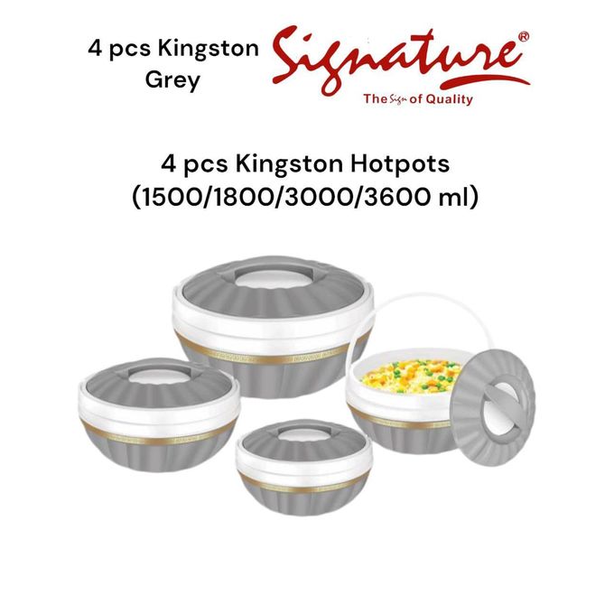 4pcs Set Classy & Unique Kingston Hotpots(1500/1800/3000/3600ml)