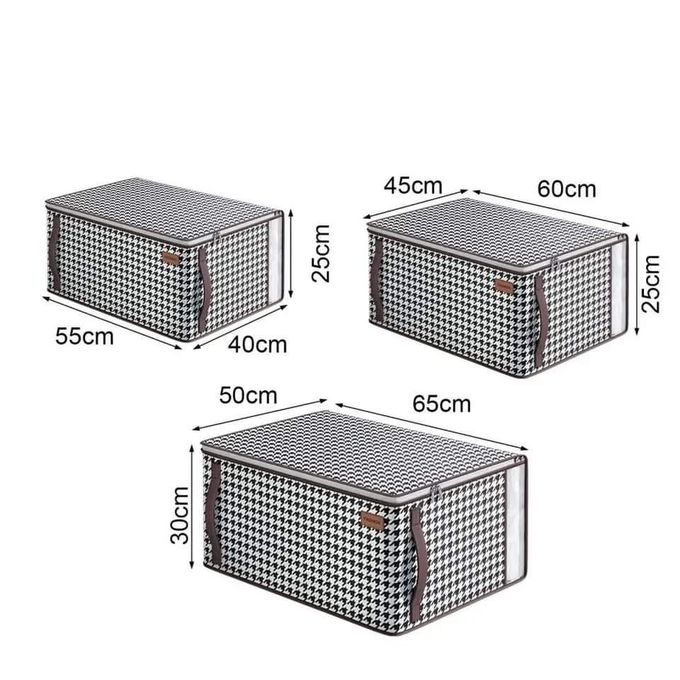 3PCs Set Checked Duvet/Closet Organizer