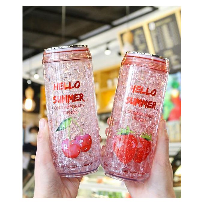 600ml Creative & Acrylic crushed ice water bottle/ Beverage/ Smoothie Cute Party Cup