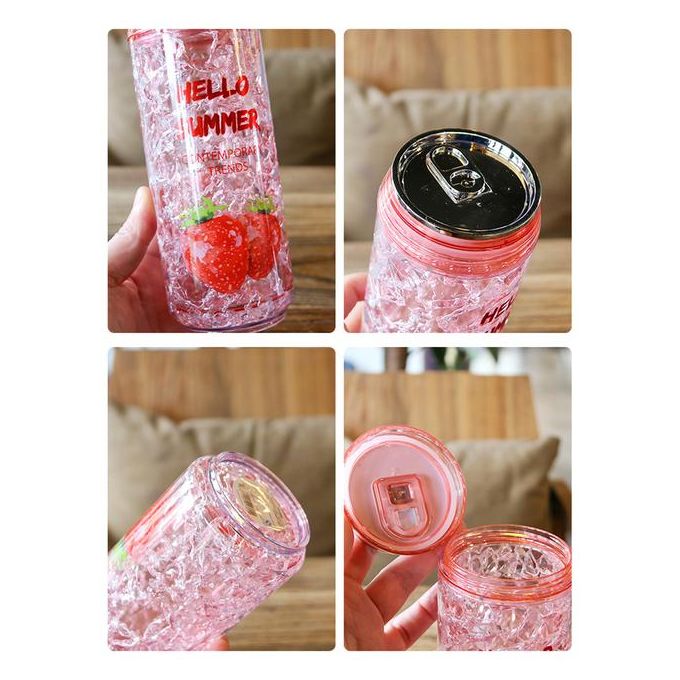 600ml Creative & Acrylic crushed ice water bottle/ Beverage/ Smoothie Cute Party Cup
