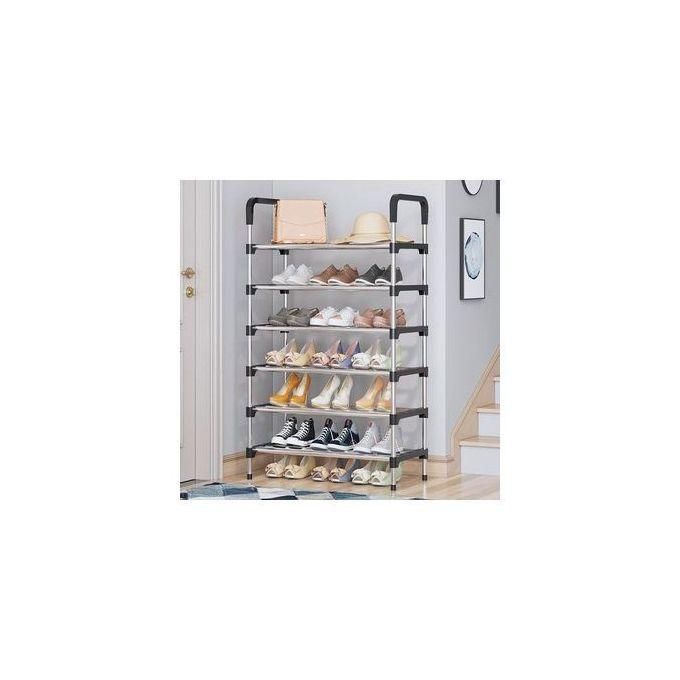6 Layers Metallic Shoe Rack Organizer
