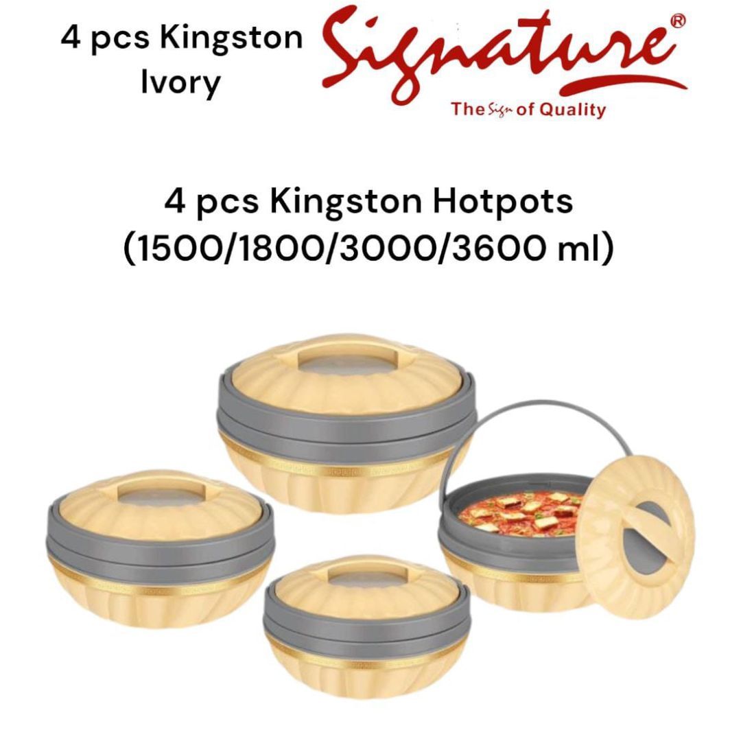 4pcs Set Classy & Unique Kingston Hotpots(1500/1800/3000/3600ml)