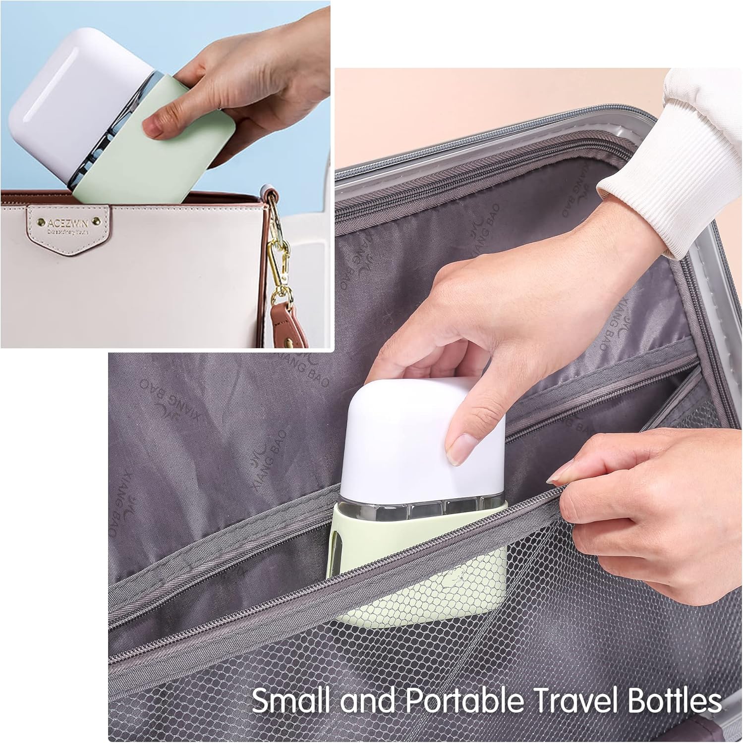 4 in1 50ml Travel Bottle set With Labels and Storage Box for Shampoo/Spray/ Lotion/ Sunscreen