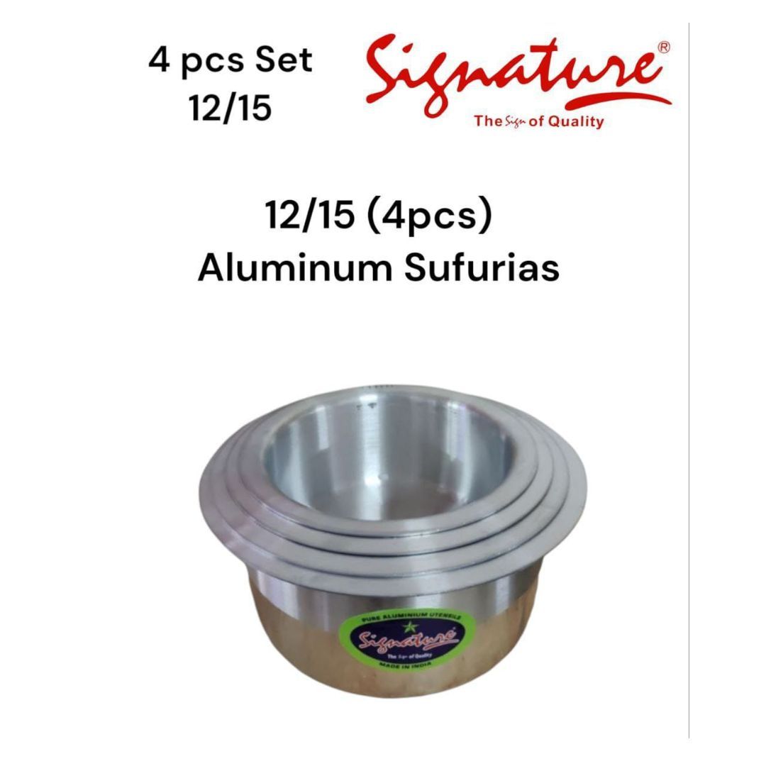 Signature 4PCs Set Durable Aluminium Cookware Set/ sufurias Ideal for Charcoal or Firewood Jiko