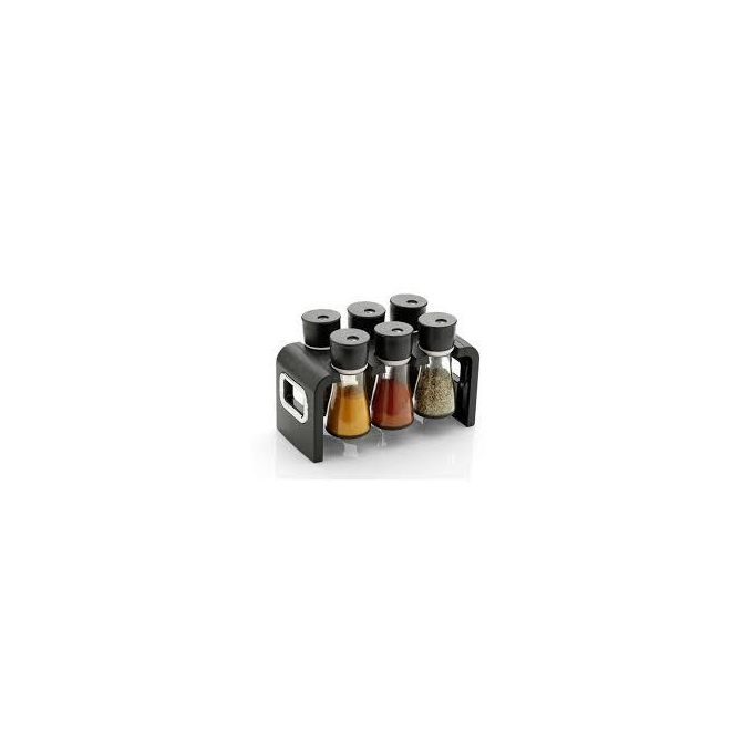 6PCs Set Spice Jars - Plastic Spice Rack for Organized Stylish Kitchen