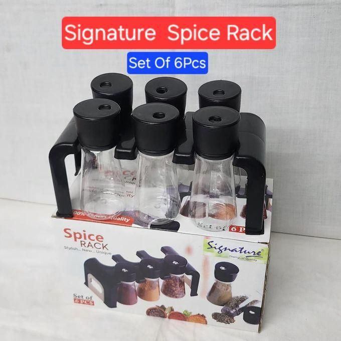 6PCs Set Spice Jars - Plastic Spice Rack for Organized Stylish Kitchen