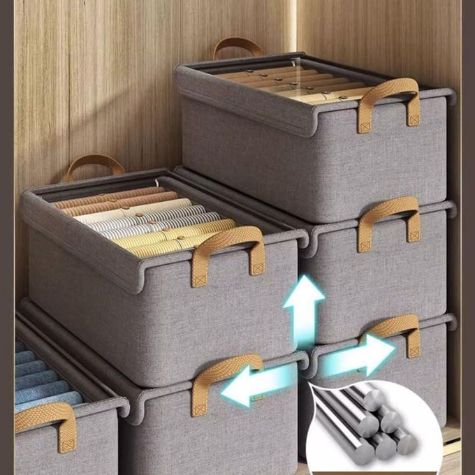2PCs Closet Storage Organizers with Clear Covers