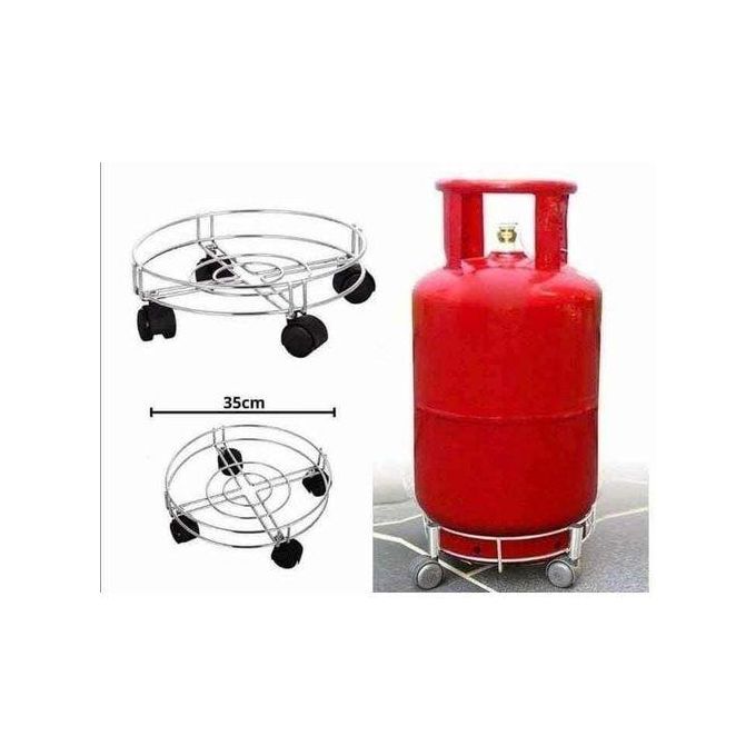 4 Wheels Metallic Gas Cylinder Trolley