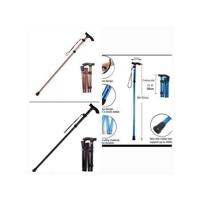 Foldable Walking Stick – Adjustable 83–95cm Lightweight Trekking & Elderly Cane