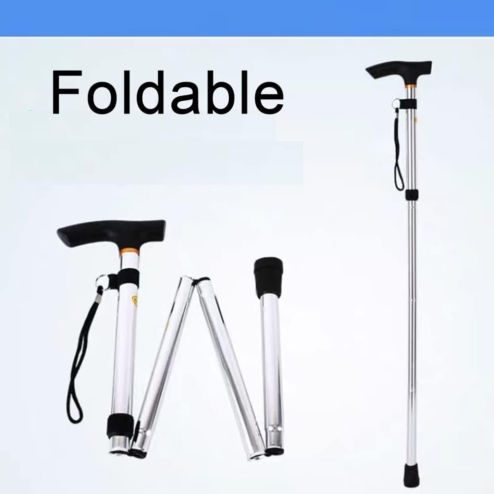 Foldable Walking Stick – Adjustable 83–95cm Lightweight Trekking & Elderly Cane