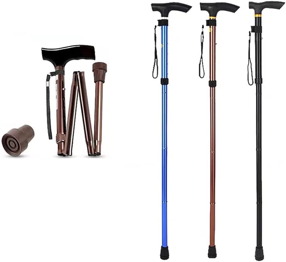 Foldable Walking Stick – Adjustable 83–95cm Lightweight Trekking & Elderly Cane