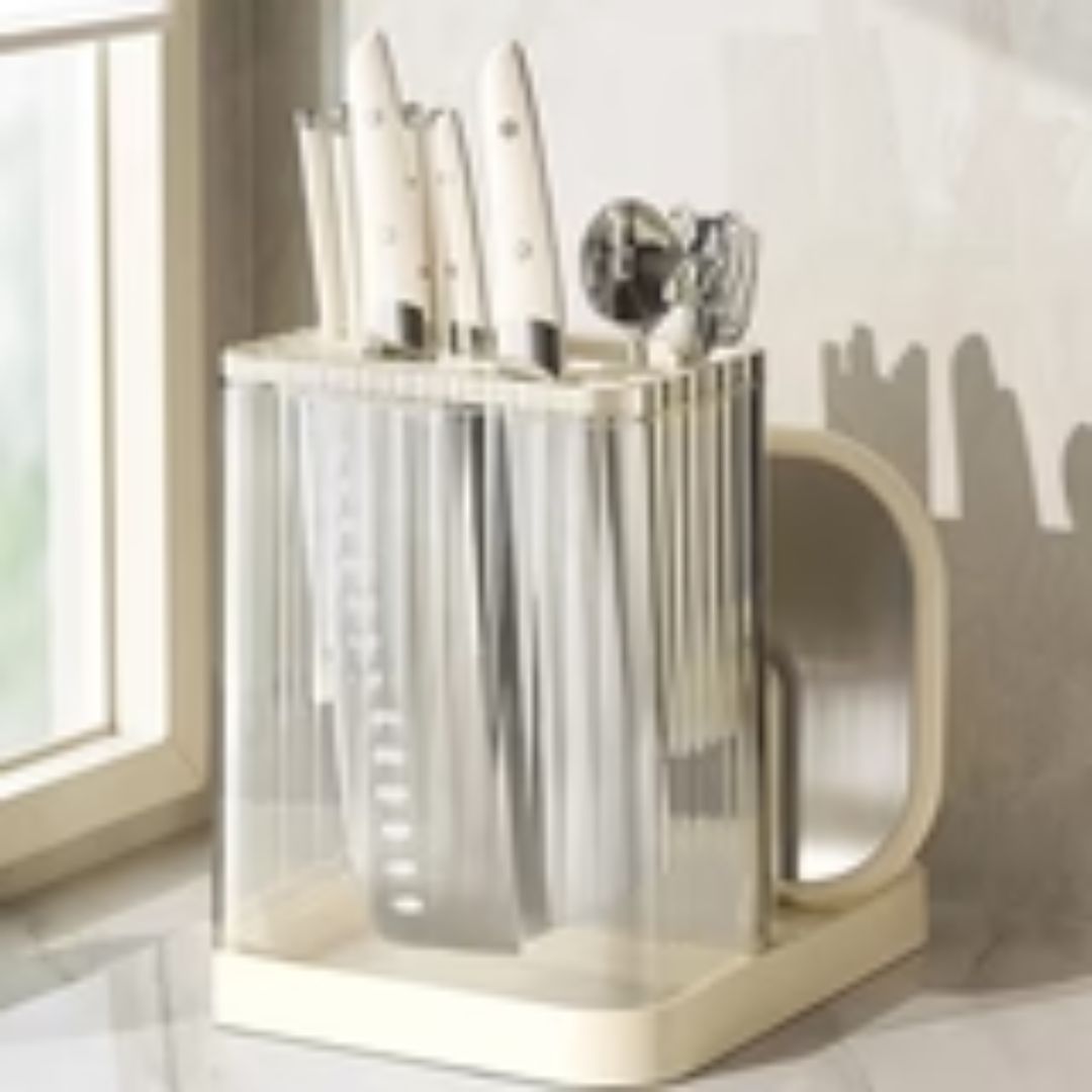 Multifunctional Cutlery Organizer – Knife Holder with Chopping Board for Modern Homes