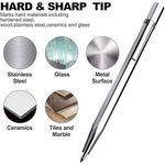 Tile Cutter Pen Glass Cutter Pen Tile Cutting Pen Glass Cutter Sharp Durable Carbide Tip Etching Pen For Metal-Work Tiles Glass Porcelain Mirror Ceramic Money Drawing Line Steel Needle Jade Cutter Pen