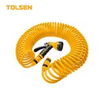 Tolsen Hose Pipes Magic Hose Pipe Garden Spiral Hose 3/8'' 15 Metres with Adjustable Water Spray Gun
