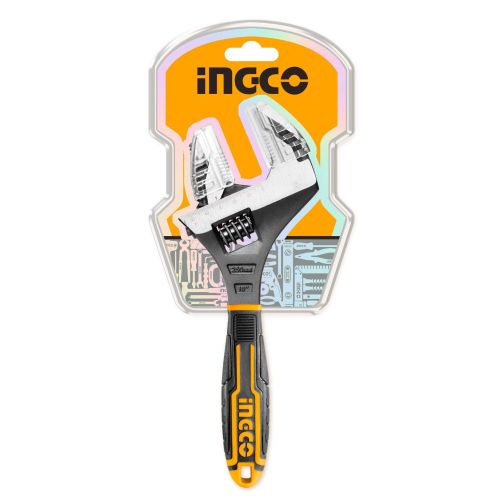 Ingco 2-in-1 Adjustable Wrench And Pipe Wrench Function 250mm 10'' Ingco