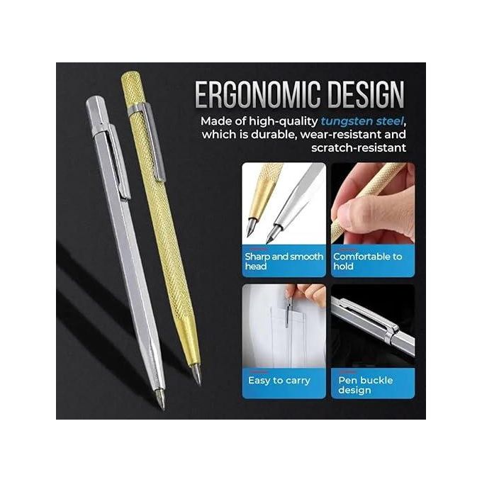Tile Cutter Pen Glass Cutter Pen Tile Cutting Pen Glass Cutter Sharp Durable Carbide Tip Etching Pen For Metal-Work Tiles Glass Porcelain Mirror Ceramic Money Drawing Line Steel Needle Jade Cutter Pen