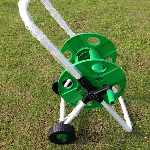 Hose Reel 45m Garden Tool For Reeling In Hose Pipes 1/2'' Portable Mobile Pipe Hose Reel Trolley Cart with Wheels for Garden, Home Car Wash