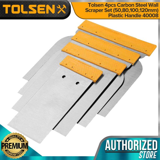 Tolsen Wall Scraper 4PCS Paint Stripper Paint Remover Scraper Wall Scraper Set Putty Remover Tile Scraper