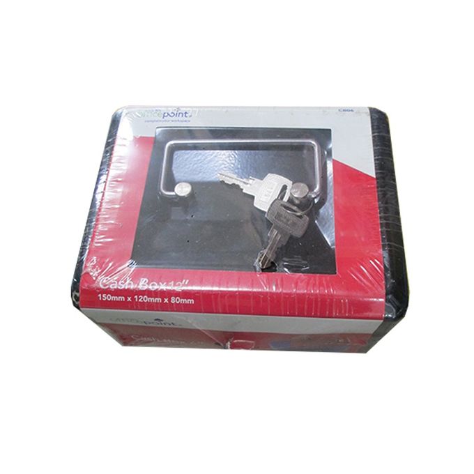 Officepoint 12" Metal Cashbox OfficePoint 2 Keys Removable Change Tray