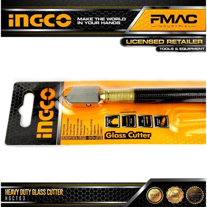 Ingco Glass Cutter with Oil Suction Pipe Heavy Duty Premium Durable Quality Oil Glass Cutter