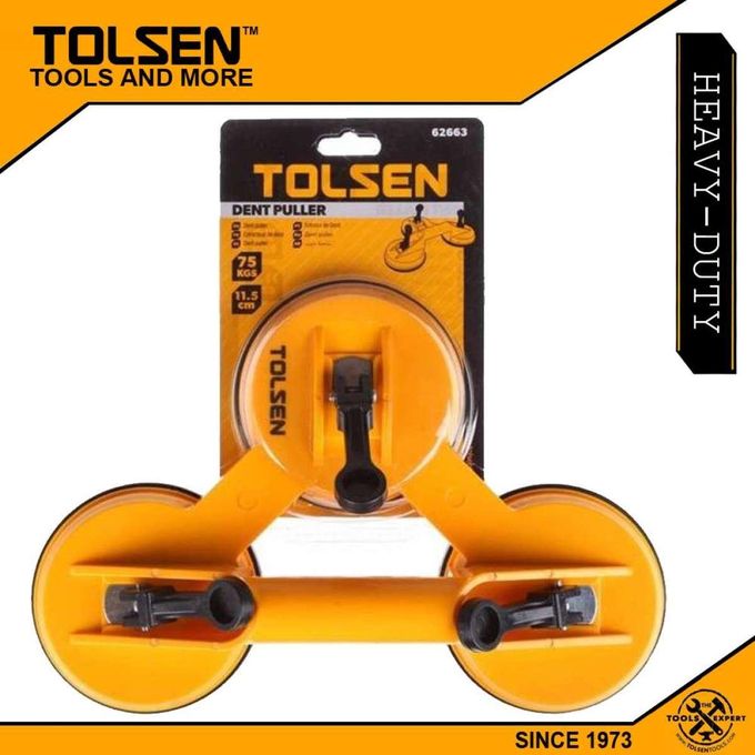 Tolsen Dent Puller Car Dent Remover 75KGS 3-suction Heavy Duty Suction Cups Puller Glass, Granite Holder