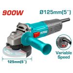 TOTAL Angle Grinder 900W 125mm with Adjustable Speed Durable Heavy Duty Angle Grinder