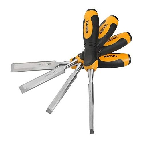 Tolsen Wood Chisel Set 4PCS (1/4'') (1/2'') (3/4'') (1'') Tolsen