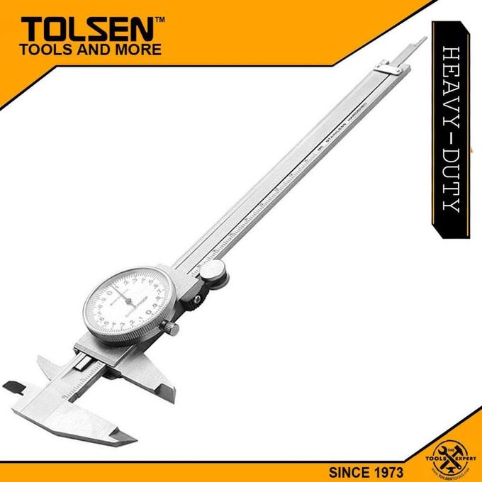 Tolsen Vernier Caliper 6'' 150mm Analog Dial Caliper