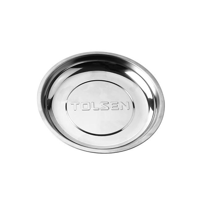 Tolsen Magnetic Parts Tray Stainless Steel Rubber covered Magnetic Base 6"
