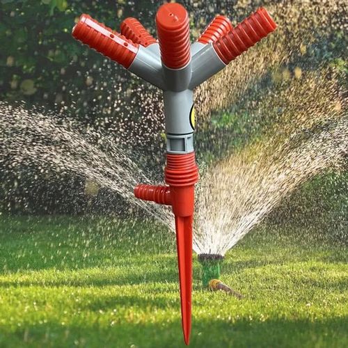 5-Head Lawn Water Sprinkler Rotary Garden Spray