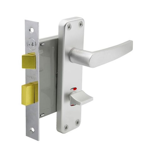 Yale 2 Lever Bathroom Door Lock-Robin Silver