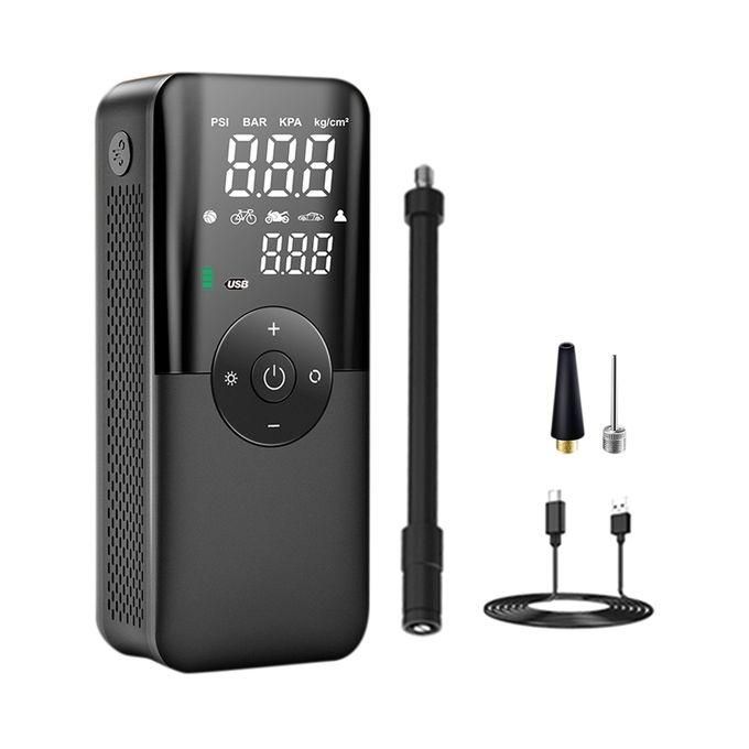 Tyre Inflator Cordless Car Tyre Pump with 40cm Inflatable Hoses 150Psi Portable Air Compressor with LCD Display, Electric Bike Pump with SOS Light for Car Motorcycle Bicycle Balls