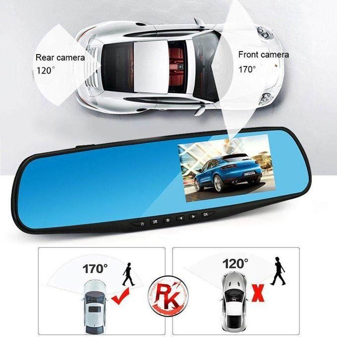 Car Video Recorder Full HD 1080P Car Video Camera Dual Lens for Vehicles Front & Rearview Mirror Car DVR Dash Cam Reverse Parking System - 4.3"