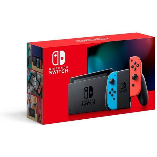 Nintendo Switch Console With Red And Blue
