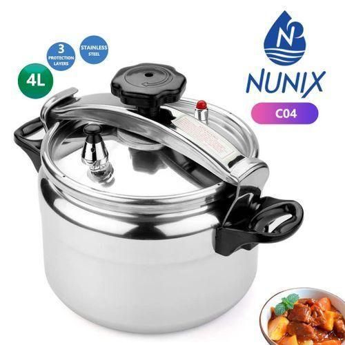 Nunix Aluminum Pressure Cooker Explosion Proof Different Sizes in Litres