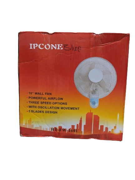 Ipcone Fan Strong Wall Mounted Fan 16Inch Blades, Energy Efficient  HT-FW-1601
