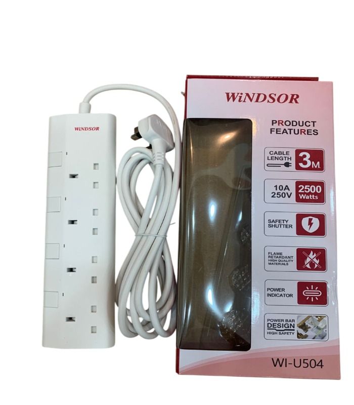 Windsor Extension Cable, Heavy Duty 4 Way WI-U504